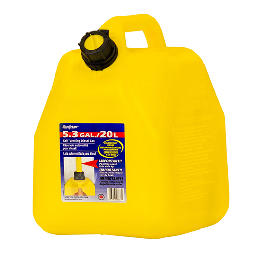 Plastic 20 Litre Squat Diesel Can - Includes Pourer Spout