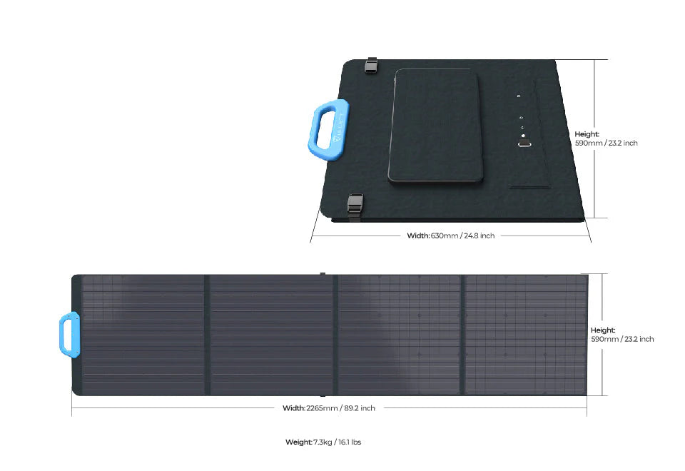 Bluetti PV200 Solar Panels - 200Watt